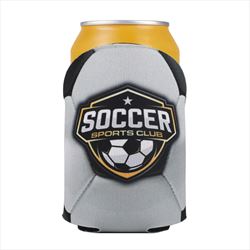 DC1000RD4CP-SOC Soccer Can Cooler With Full Color Custom Imprint